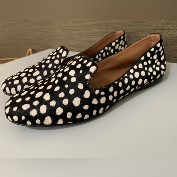 FS/NY French Sole New York Cowhide Flats Size 8, like new loafers animal print - Picture 7 of 8